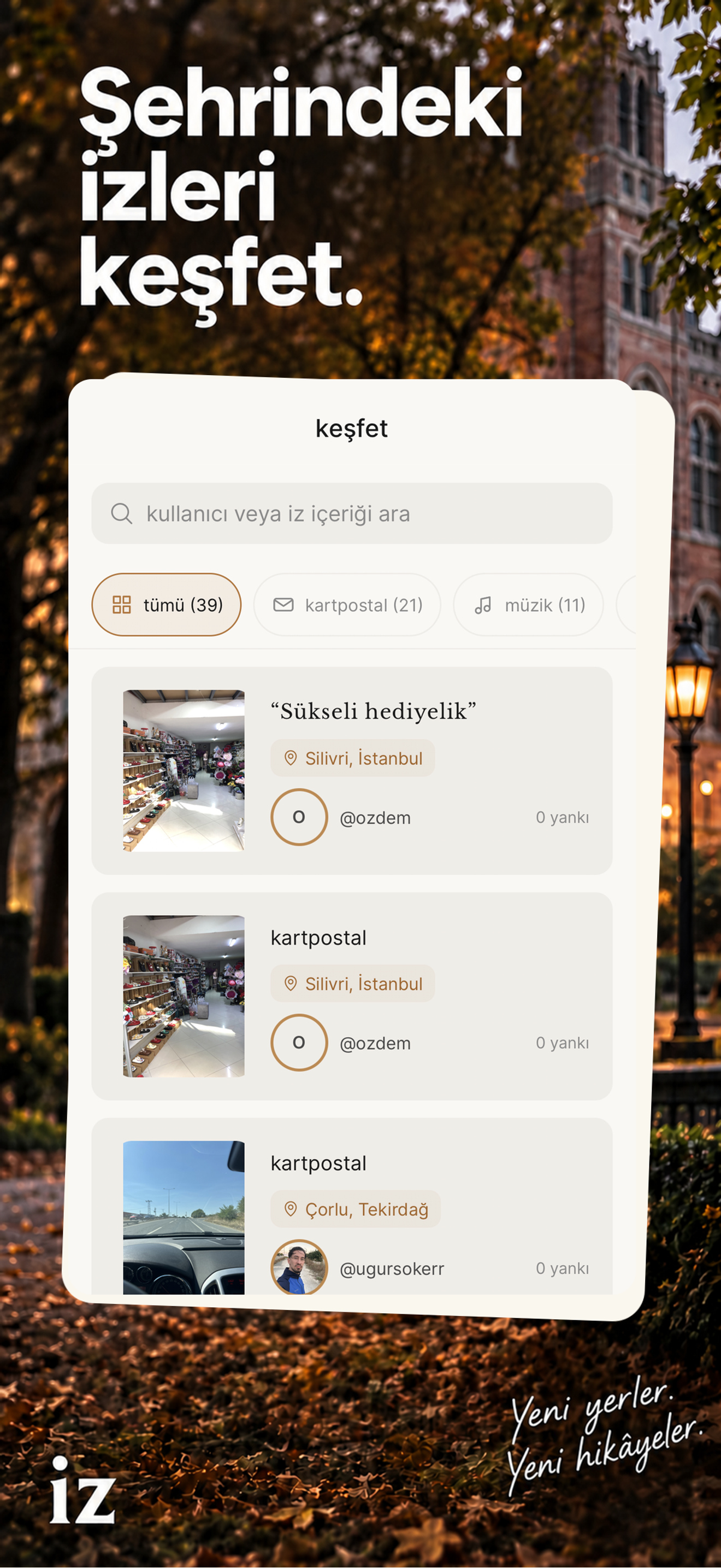 Şehrindeki izleri keşfet